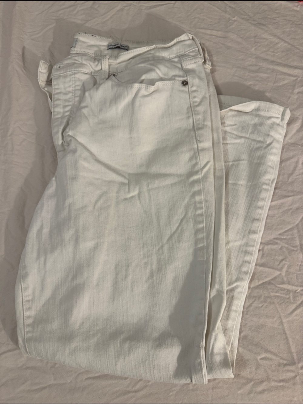 Nine West Gramercy Crop White Cotton Women's Jeans
